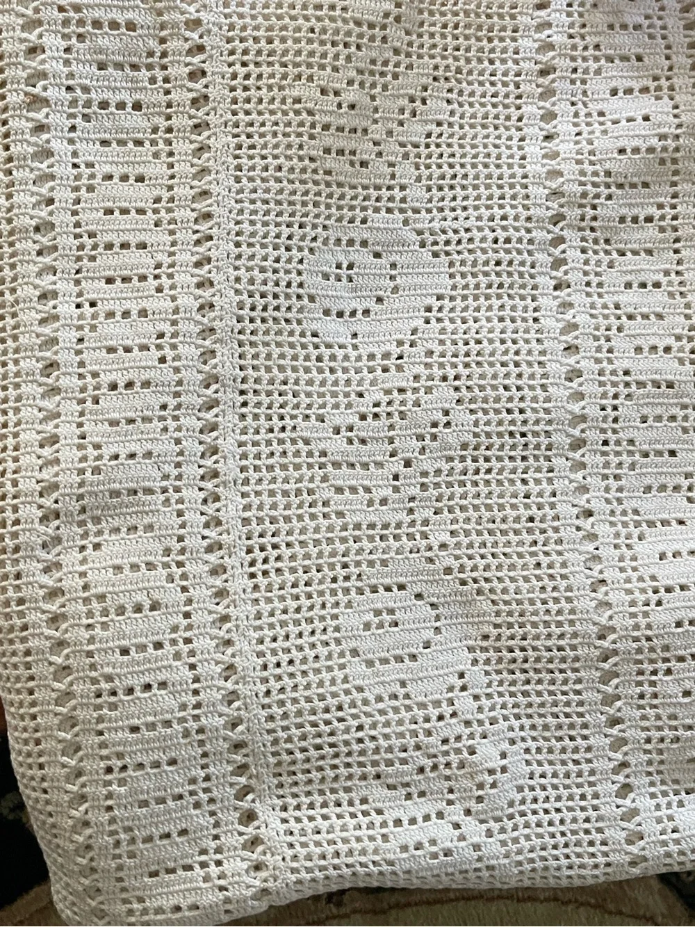 Vintage crochet table cloth
